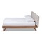 Baxton Studio Brita Beige Upholstered Walnut Finished Wood Queen Size Bed 157-9565 - alternate 8